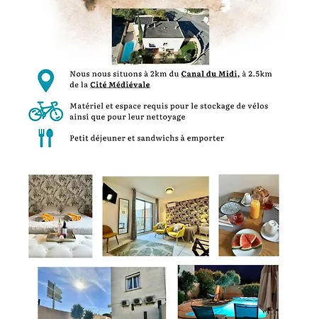 Riba D'aude Privatif Proximite Aeroport Et De La Cite Medievale 3* Carcassonne